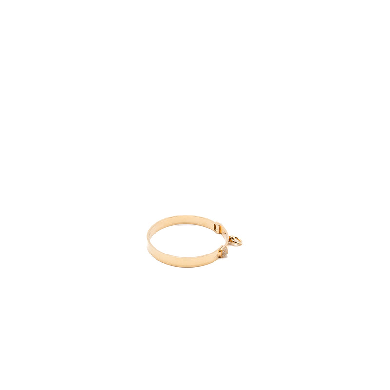 Hermes size ST collier De Chien bracelet small model rose gold diamonds