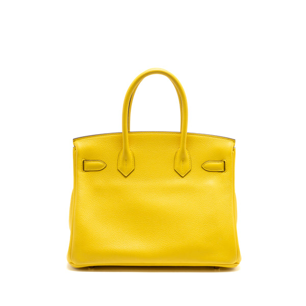 Hermes Birkin 30 Taurillon Novillo Jaune De Naples GHW Stamp D