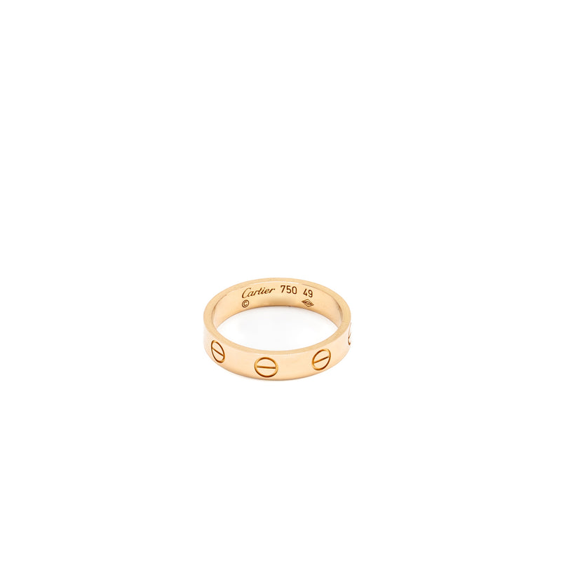Cartier Size 49 Love Ring Small Model Rose Gold