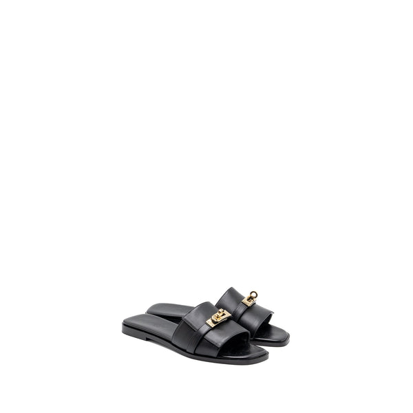 Hermes Size 36 Giulia Sandals Black GHW
