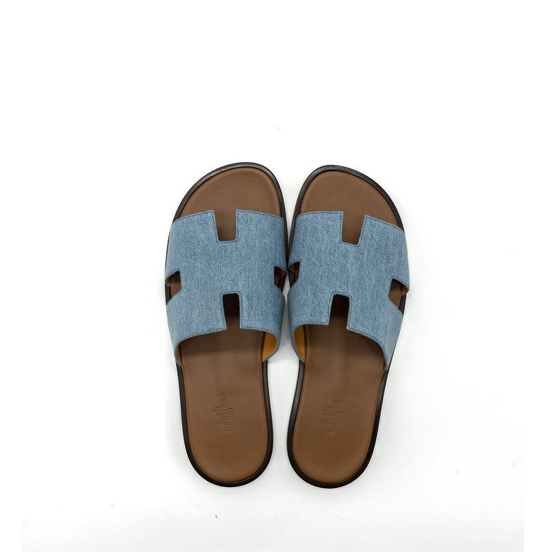 Hermes size 43 Izmir sandal denim