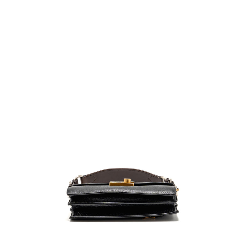 Prada Berlino Sound Bag Tweed/Calfskin Black/Brown/Green Multicolour Hardware