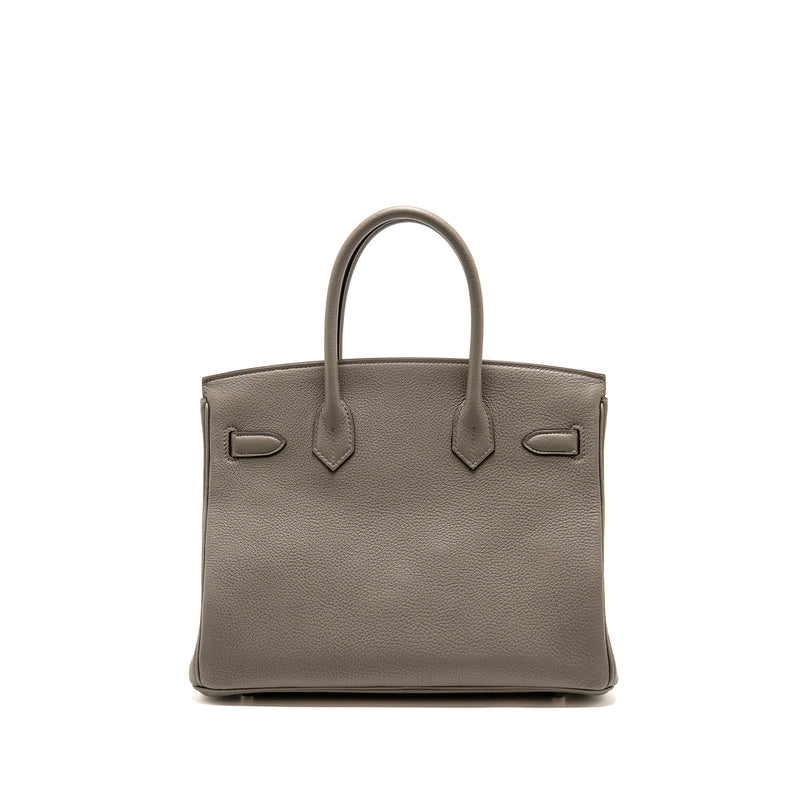 Hermes Birkin 30 Togo Gris Meyer SHW Stamp B