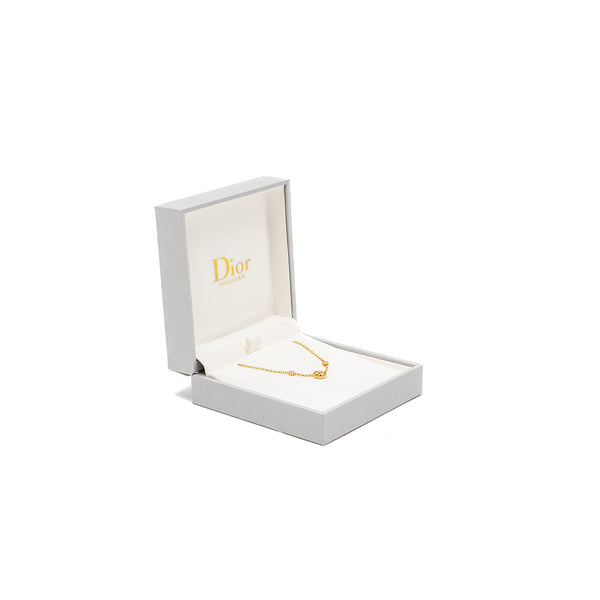 Dior Rose des Vents Necklace Yellow Gold with 3 Diamonds, Mother of Pearl