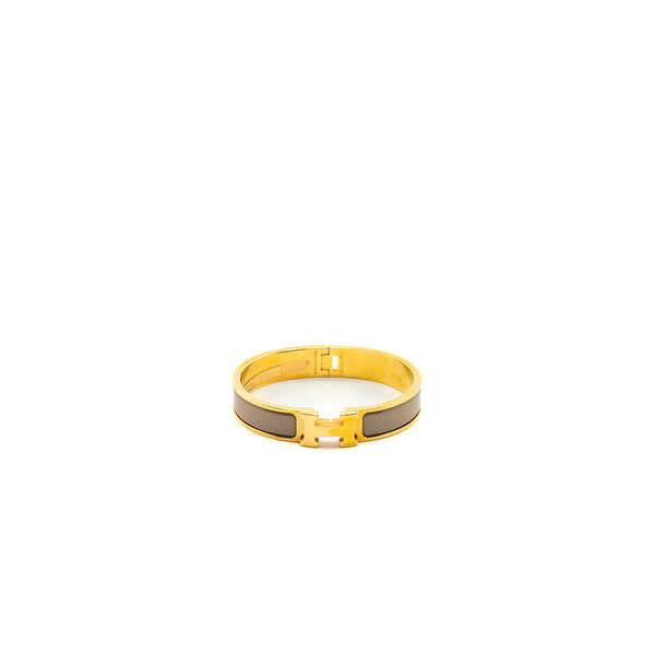 Hermes Size GM Cilc H Bracelet Marron Glace RGHW