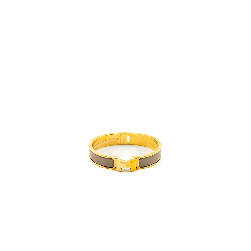 Hermes Size GM Cilc H Bracelet Marron Glace RGHW