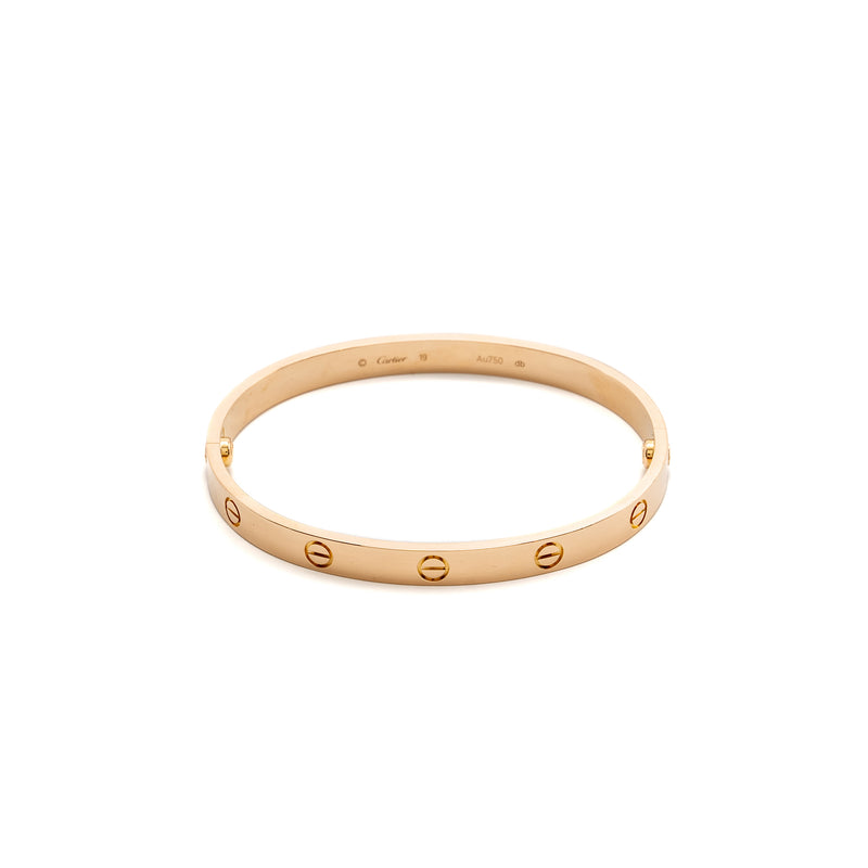 Cartier Size 19 Love Bracelet Rose Gold