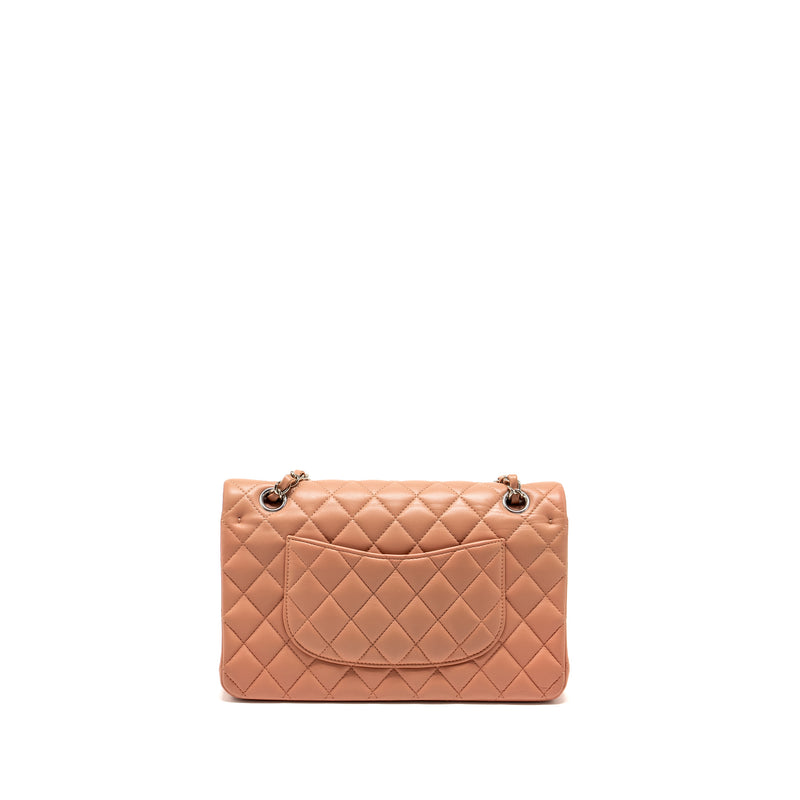 Chanel Medium Classic Double Flap Bag Lambskin Pink SHW (Microchip)