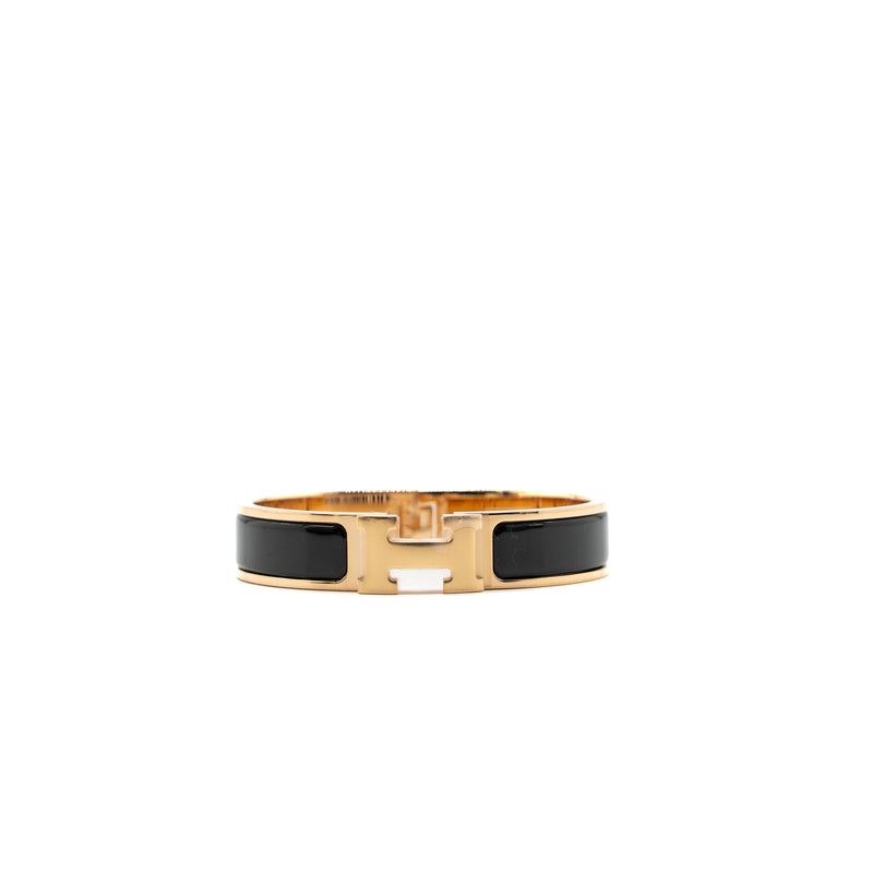 Hermes Size PM Clic H Bracelet Black RGHW