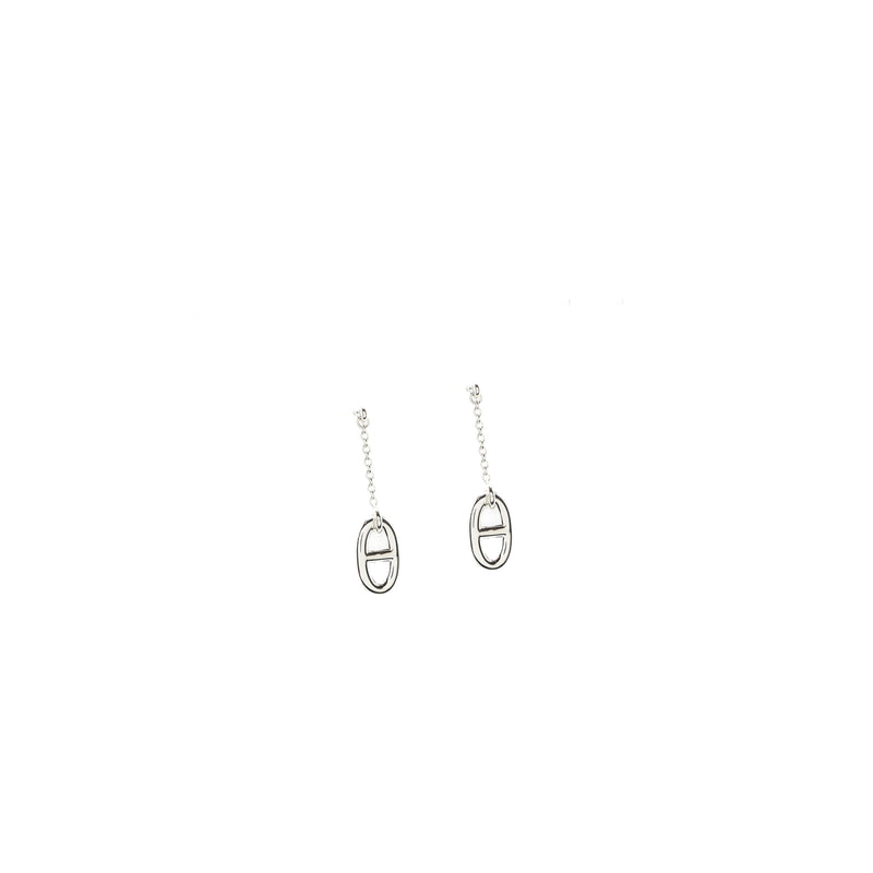 Hermes Farandole Earrings Medium Model Sterling Silver
