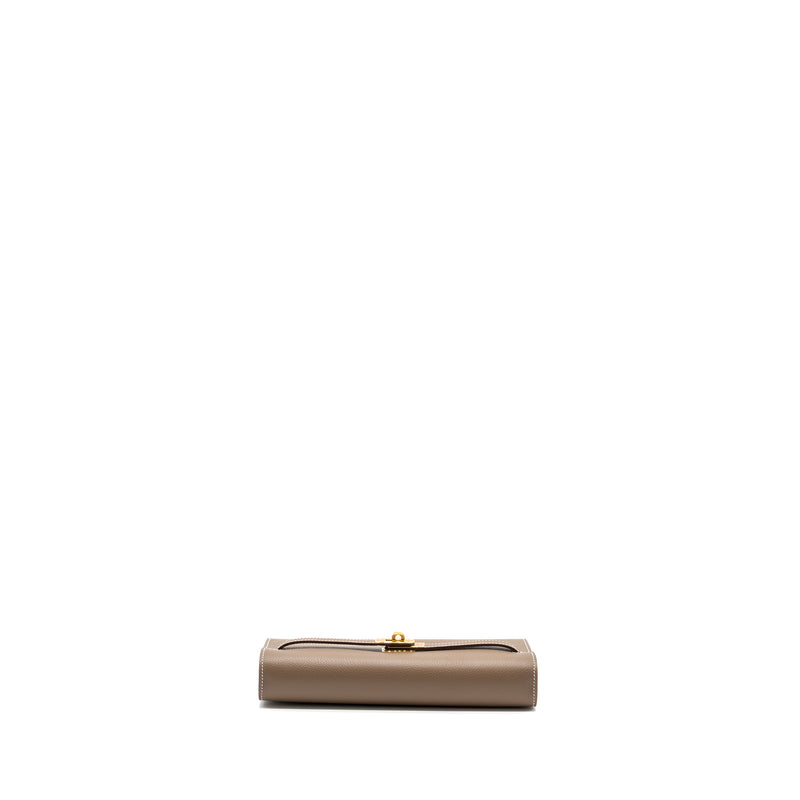 Hermes Kelly to go Evercolor Etoupe GHW Stamp B