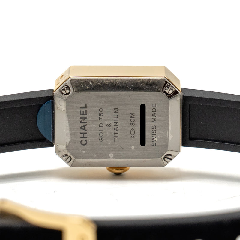 Chanel Premiere Ribbon Watch, Yellow gold / titanium, black lacquer dial
