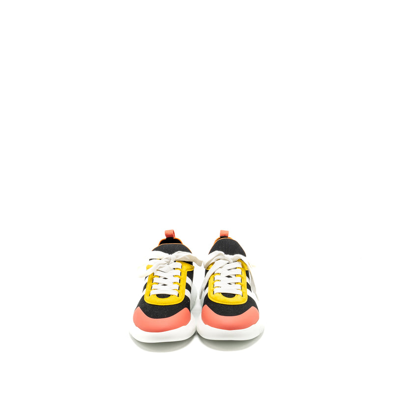 Hermes size 41 men crew Sneaker suede/chevre goatskin black/blue/multicolour