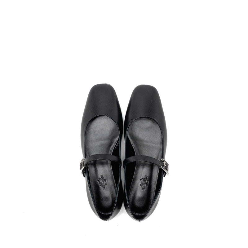 Hermes size 38 Jane Ballet Flat black