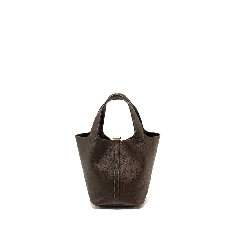 Hermes Picotin 18 Lock Bag Barenia Faubourg Ebene GHW Stamp U