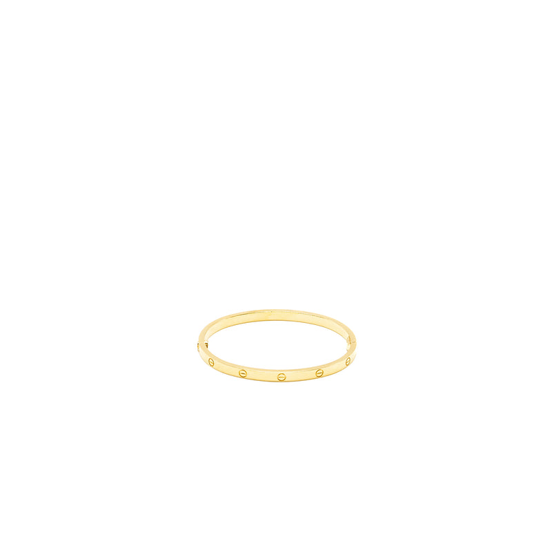 Cartier Size 15 Love Bracelet Small Model Yellow Gold