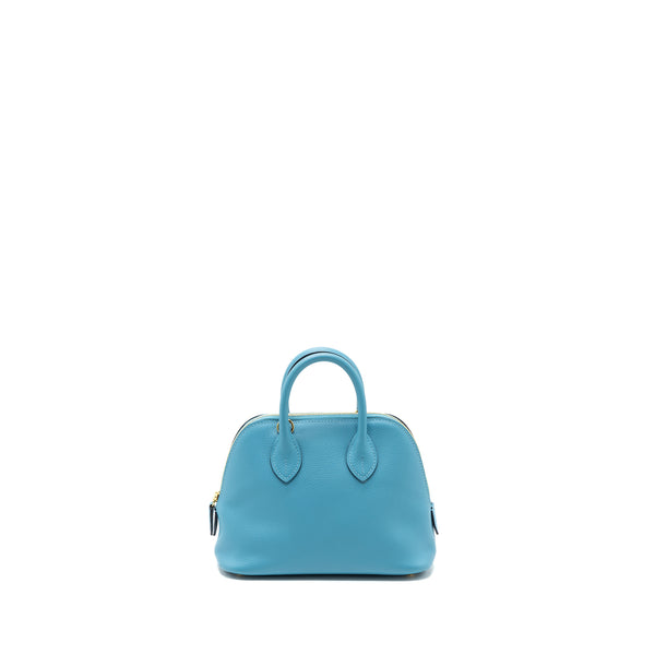 Hermes mini Bolide Evercolor P3 Blue du Nord GHW Stamp D