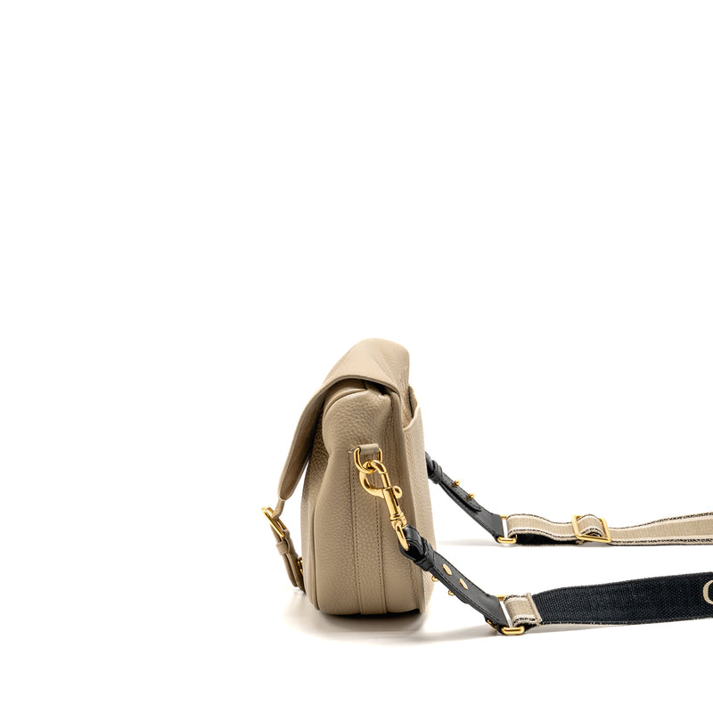 Dior Large Bobby Bag Grained Calfskin Beige GHW