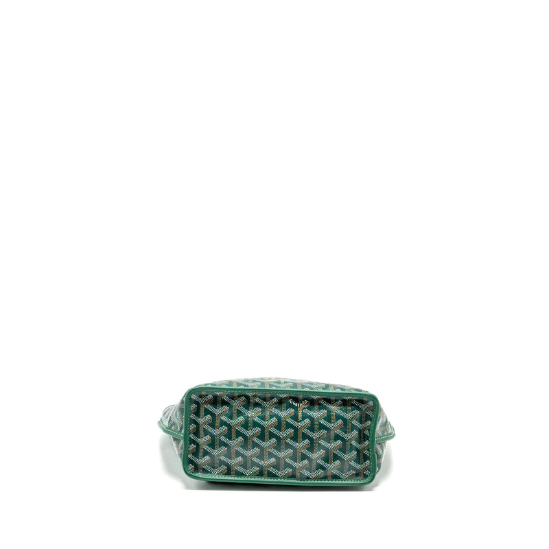 Goyard Mini Anjou Tote Bag Goyardline Canvas/leather Green SHW