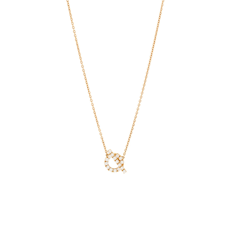 Hermes Finesse Necklace Rose Gold Diamonds