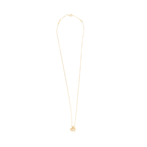 Van Cleef & Arpels Frivole Pendant, Mini Model Yellow Gold Diamonds