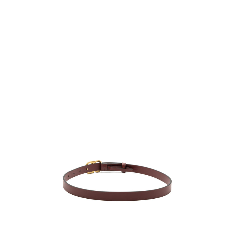 Dior Size 70 Saddle Belt 20mm Calfskin Red Bricks GHW
