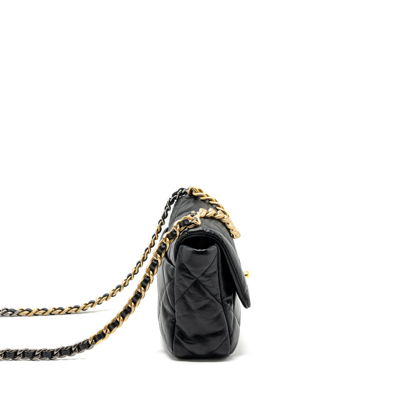 Chanel Small 19 Bag Goatskin Black Multicolour Hardware