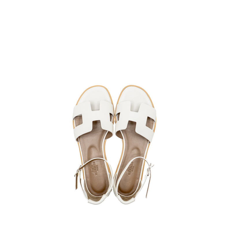 Hermes size 38 Santorini Sandal blanc