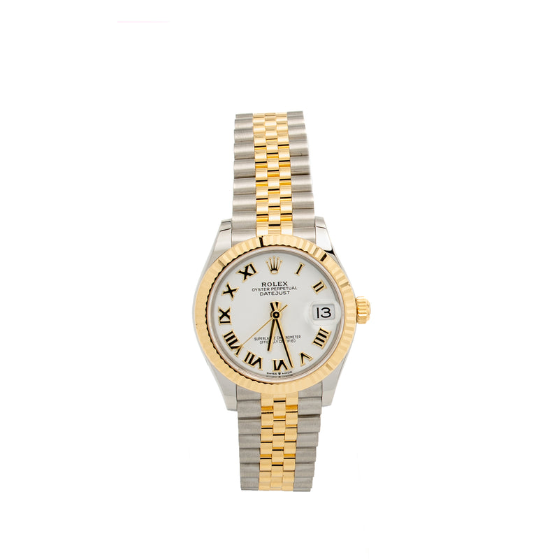 Rolex Datejust 31 Oystersteel White Dial Jubilee Bracelet Yellow Gold Model: 278273-0002