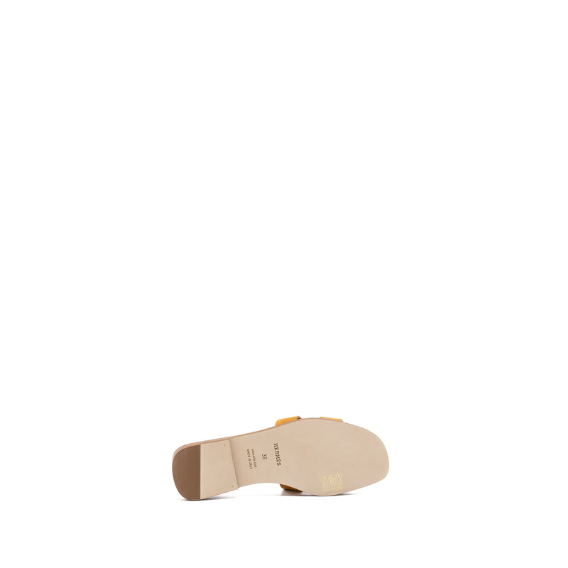 Hermes Size 36 Oran Sandals Chèvre Velours Natural