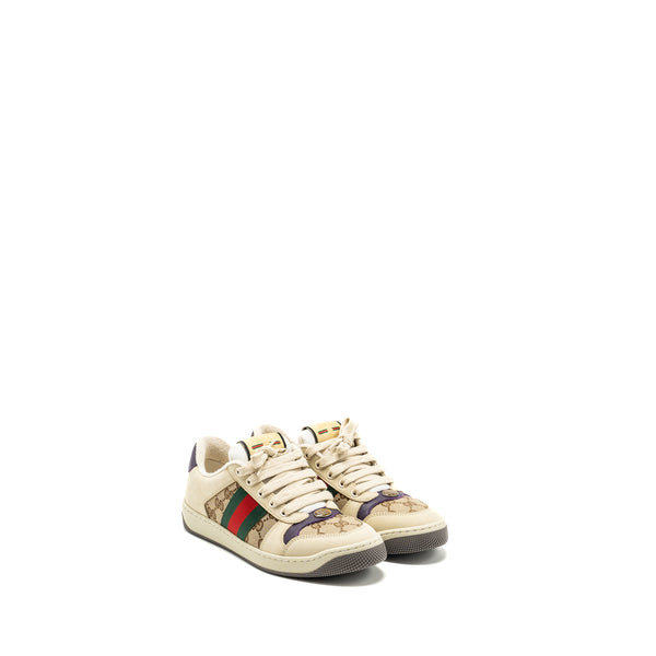 Gucci Size 37 Screener Leather Trainer Multicolour