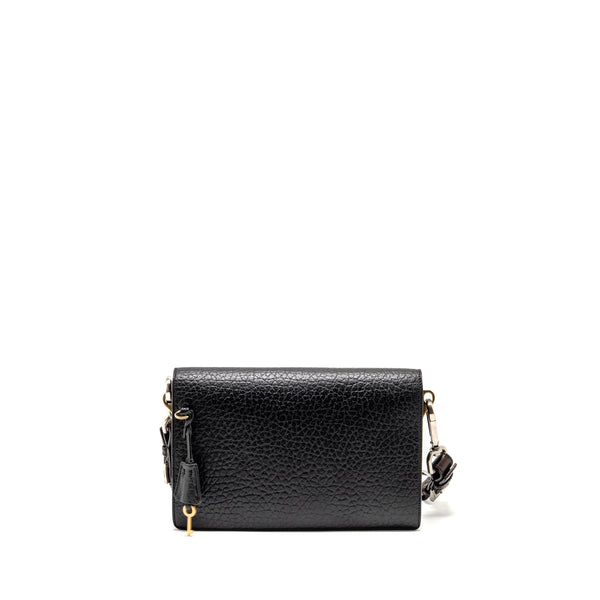 Prada Berlino Sound Bag Tweed/Calfskin Black/Brown/Green Multicolour Hardware