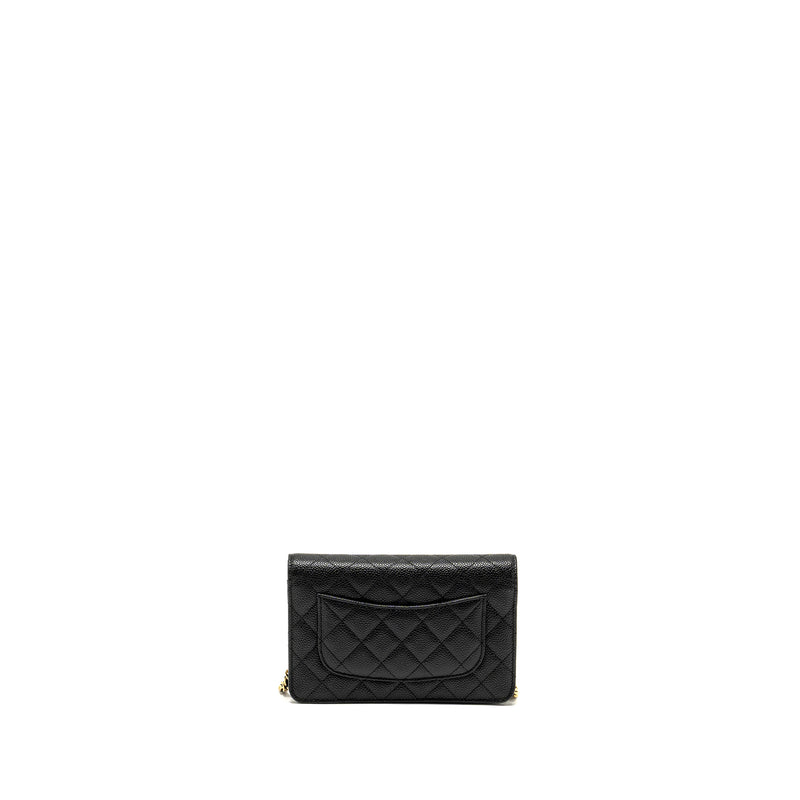 Chanel Classic Wallet on Chain Caviar Black GHW (Microchip)