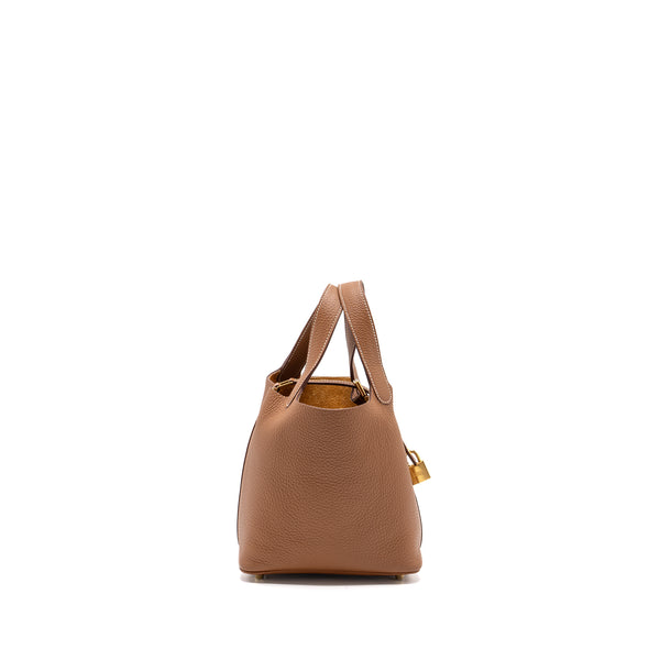 Hermes picotin 18 lock bag clemence gold GHW  stamp Z