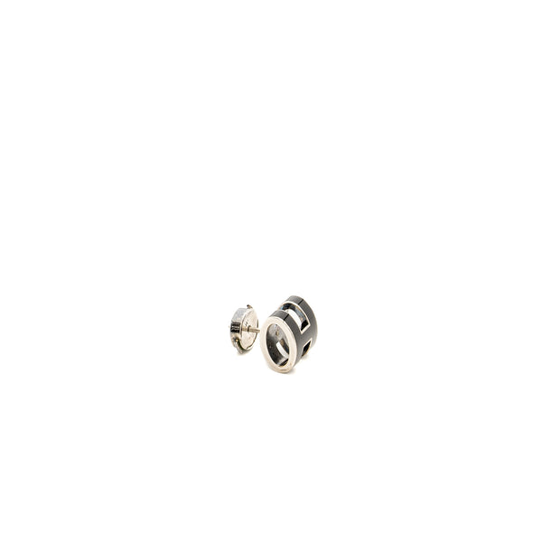 Hermes pop H earrings black SHW