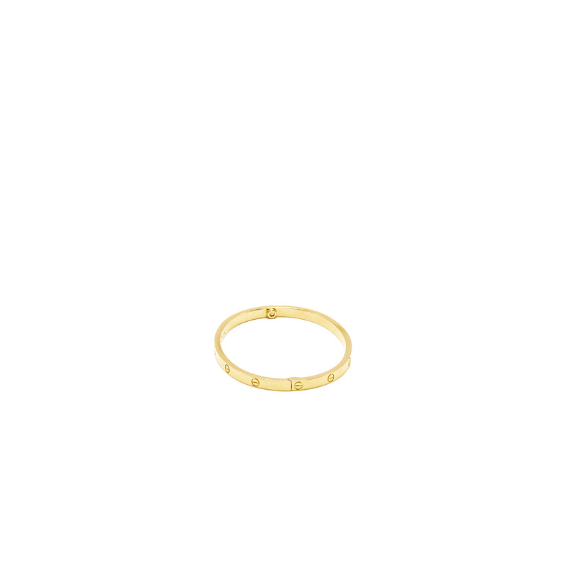 Cartier Size 15 Love Bracelet Small Model Yellow Gold