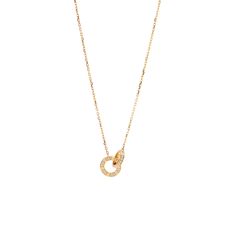 Cartier Love Necklace Rose Gold, Diamonds