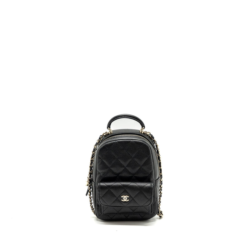 chanel mini backpack 24c Chanel 24c Mini Backpack/Crossbody Bag Caviar Black LGHW