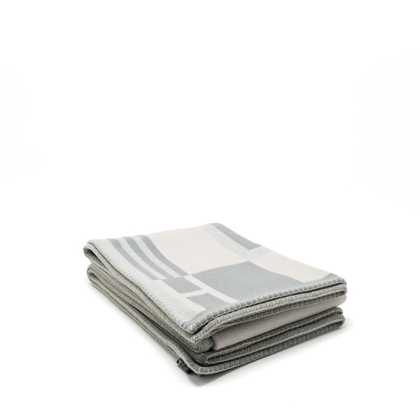 Hermes Ithaque Blanket Wool/Cashmere Gris Perle