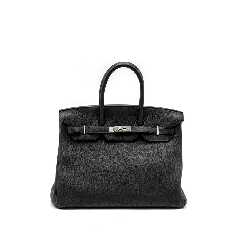 Hermes birkin 35 togo black SHW stamp C