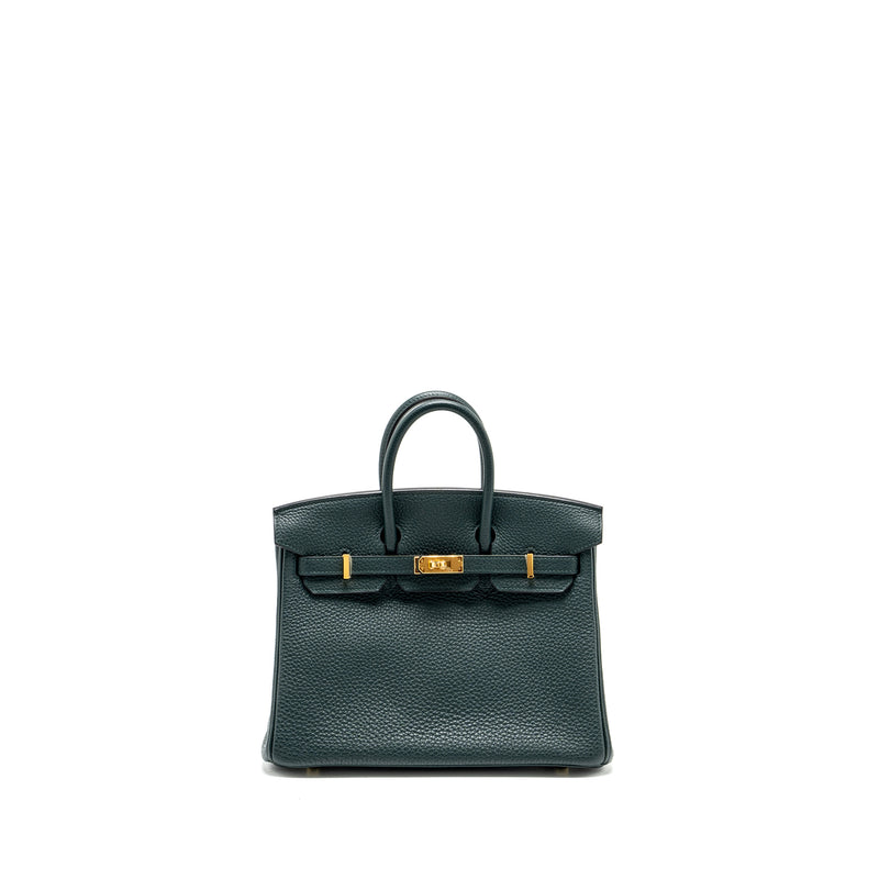 Hermes Birkin 25 Togo Vert Cypres GHW Stamp U