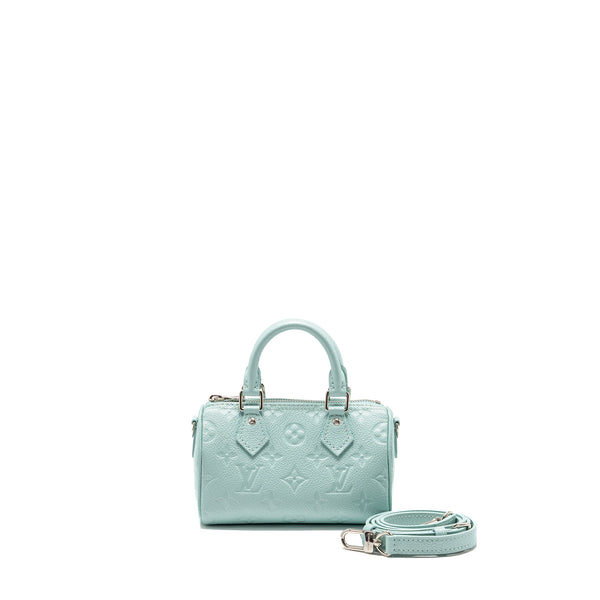 Louis Vuitton Nano Speedy Monogram Empreinte Leather Mint Green SHW