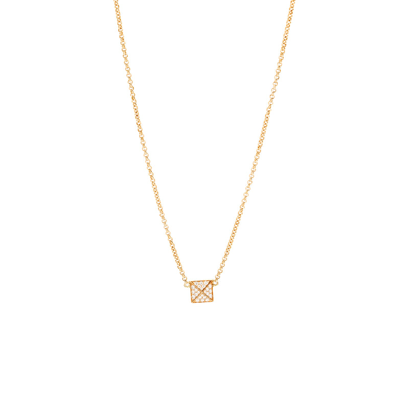 Hermes Clou D’H Pendant, Small Model Rose Gold Diamonds