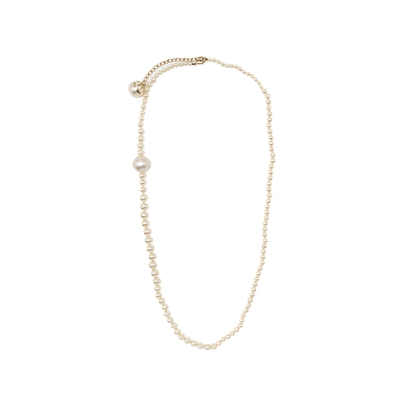 Chanel pearl long necklace gold Tone