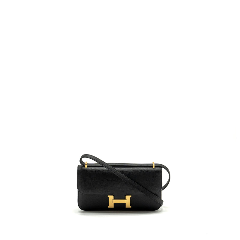 Hermes Constance Elan Epsom Black GHW Stamp W