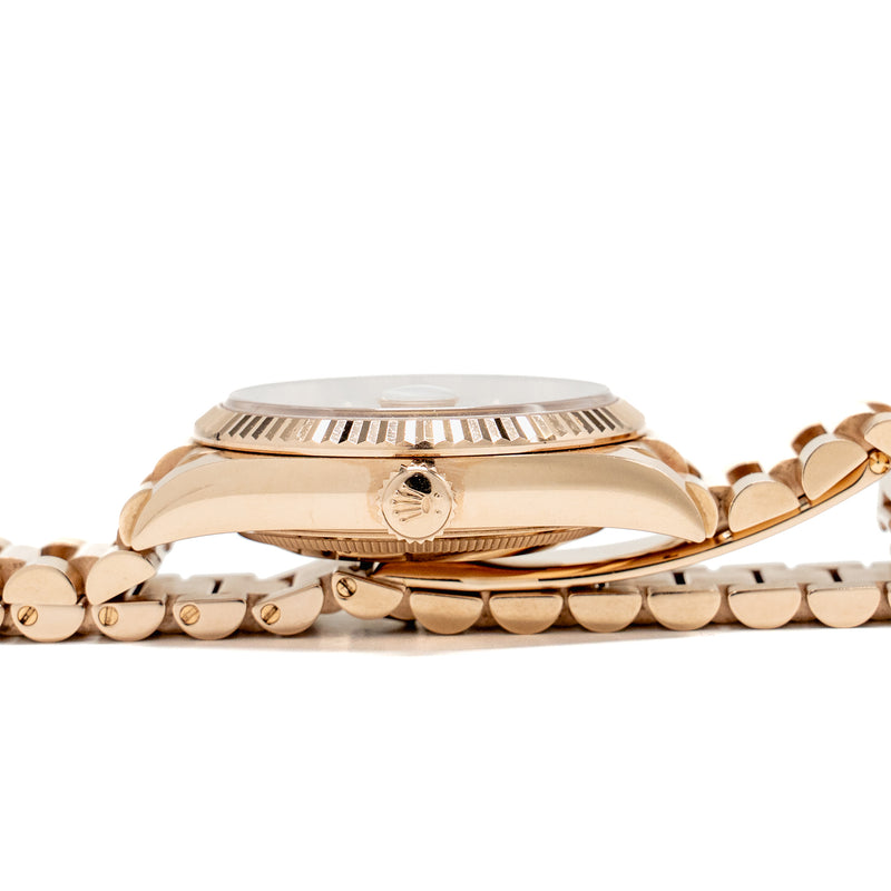Rolex Day-date 36mm everose gold with rose color, diamond-set dial, Model: M128235-0009