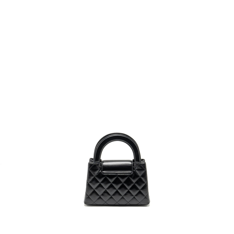 Chanel Mini Kelly Shopping Tote Bag Calfskin Black GHW (Microchip)