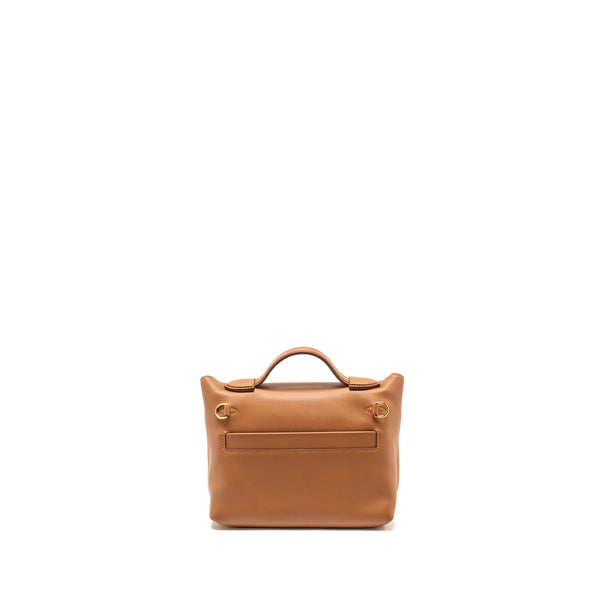 Hermes Mini 24/24 2424-21 Bag Evercolor Gold GHW Stamp Z