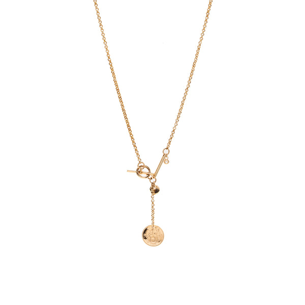 Hermes Ex-Libris pendant small model, Rose gold