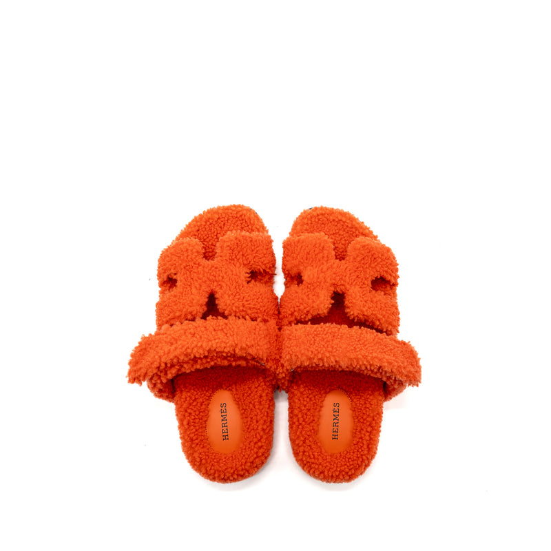 Hermes Size 39 chypre sandal Lainee Orange